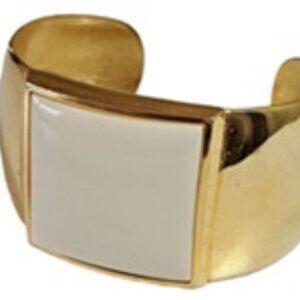 90s Bright Gold Tone Cuff Bracelet